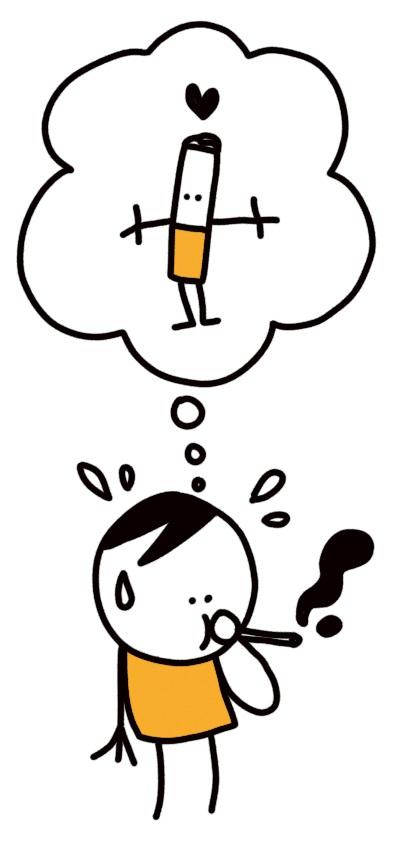 Illustration de l'addiction à la cigarette