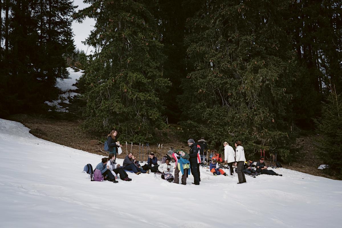 Arrêt pique-nique bien mérité après deux bonnes heures de marche !