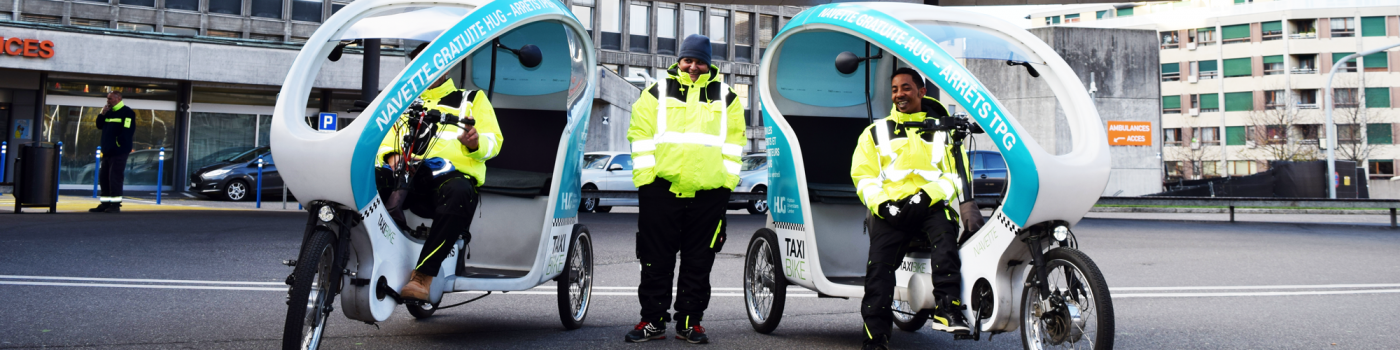 Un vélo-taxi comme navette