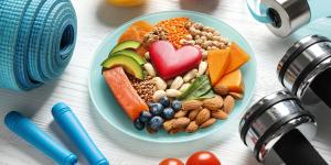 nourriture saine et équipement sportif